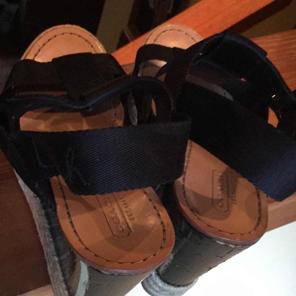 Coach High wedge heel sandal brunch chic travel mother day brunch shopping walk - Picture 13 of 13